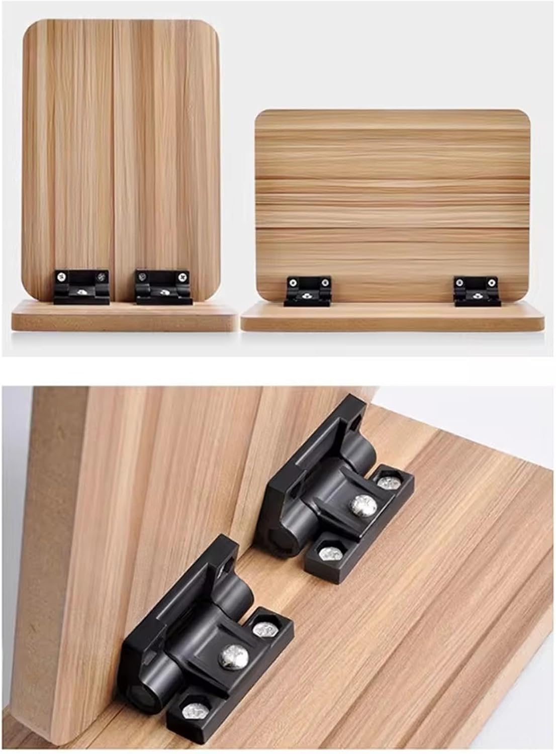 2Pcs Reliable Position Control Hinge Adjustable Plastic Friction Hinges Replacement(2pcs Black)