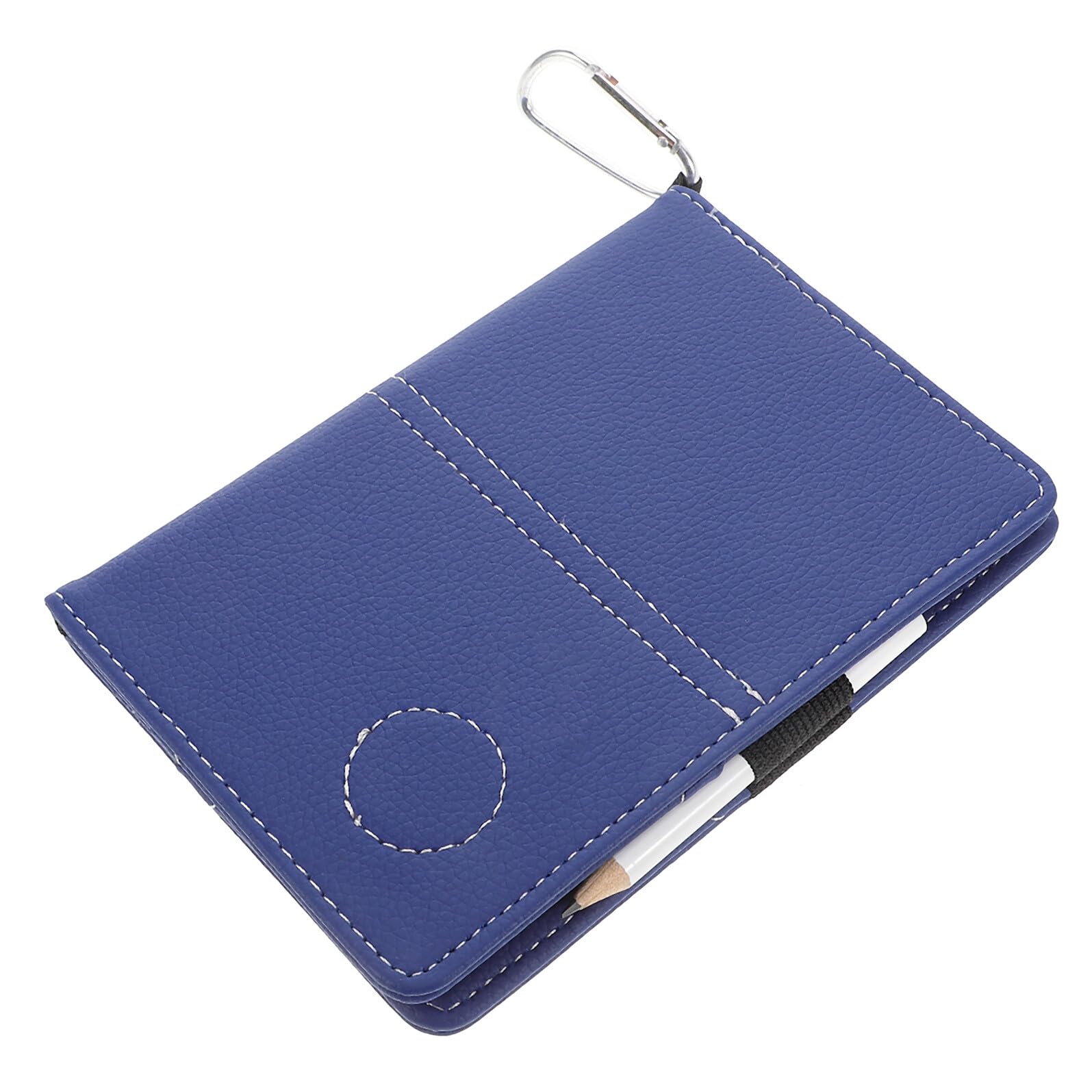 Libreta de puntuación de golf de PU portátil con funda resistente y lápiz Hemobllo 8