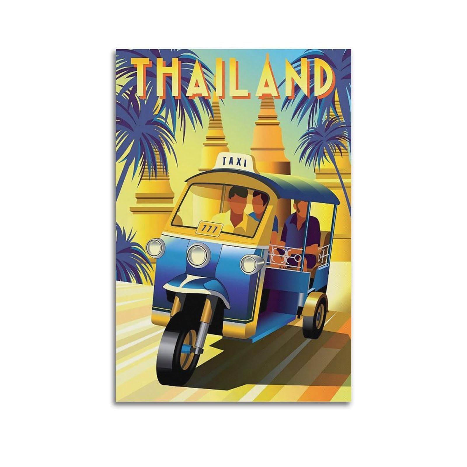 ACHGEF Thailand Poster Poster Decorative Painting Canvas Wall Posters And Art Picture Print Modern Family Bedroom Decor Posters 08x12inch(20x30cm)