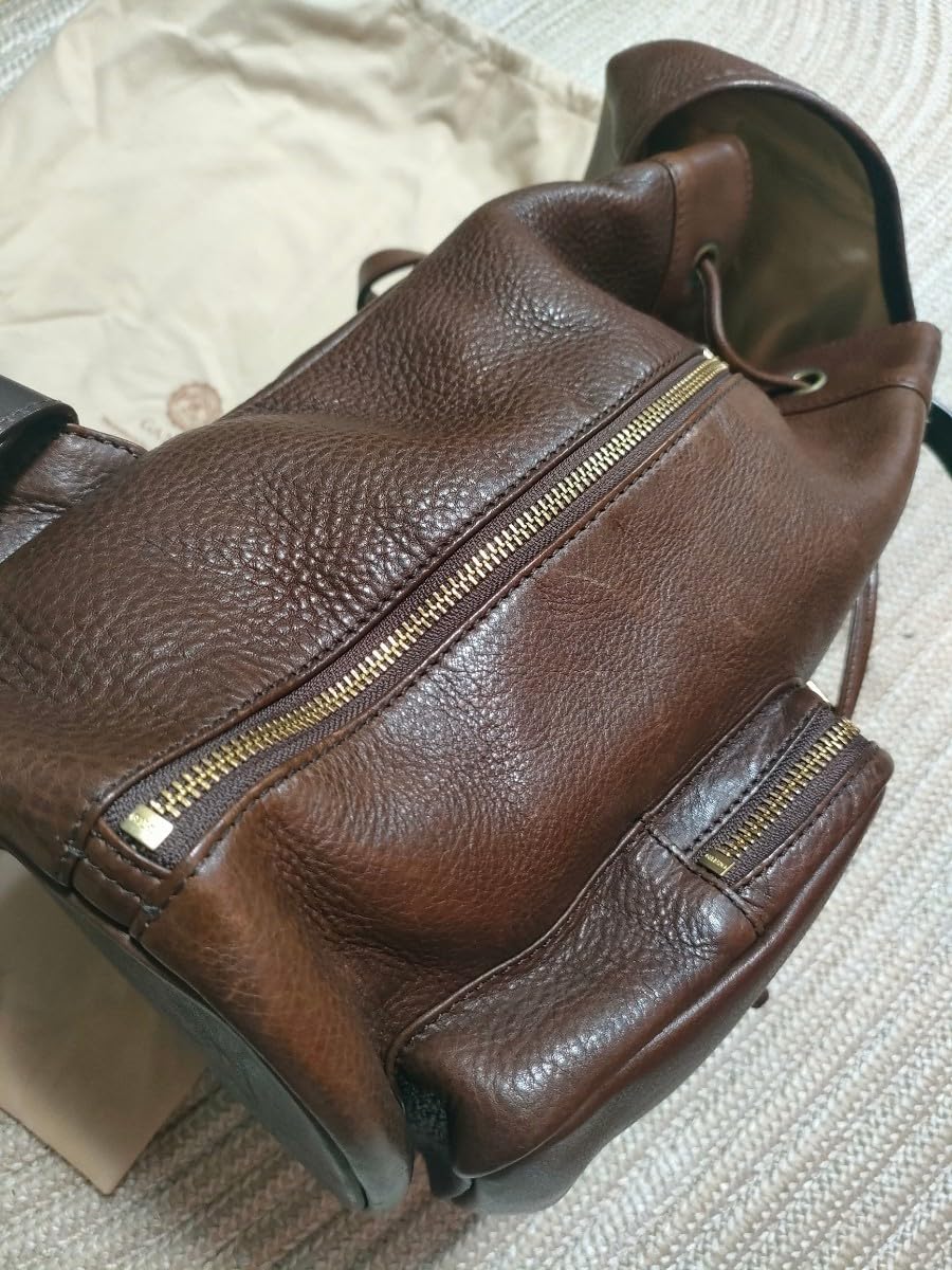 Amazon.co.jp: 定価91300 GANZO レザーリュック 7QS-H ブラウン 茶色