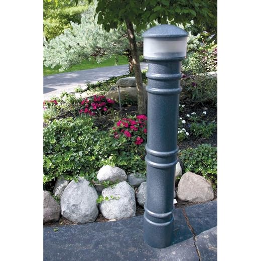 52" Metro Bollard Gray w/AC Light