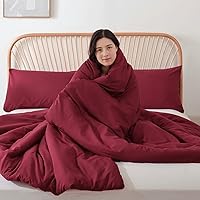 Vista 271 de ROSGONIA Juego de edredón tamaño Queen, color gris carbón, 3 piezas (1 edredón gris oscuro y 2 fundas de almohada) para todas las estaciones, ropa