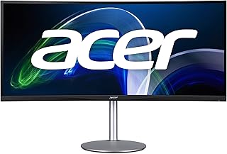 acer CB342CUR bmiiphuzx 34" 1900R Curved Zero-Frame QHD (3440 x 1440) UltraWide IPS Monitor, AMD FreeSync, 75Hz, 1ms VRB, DCI-P3 95%, 1 x USB 3.1 (Type-C), 2 x HDMI 2.0 Ports & 1 x Display Port
