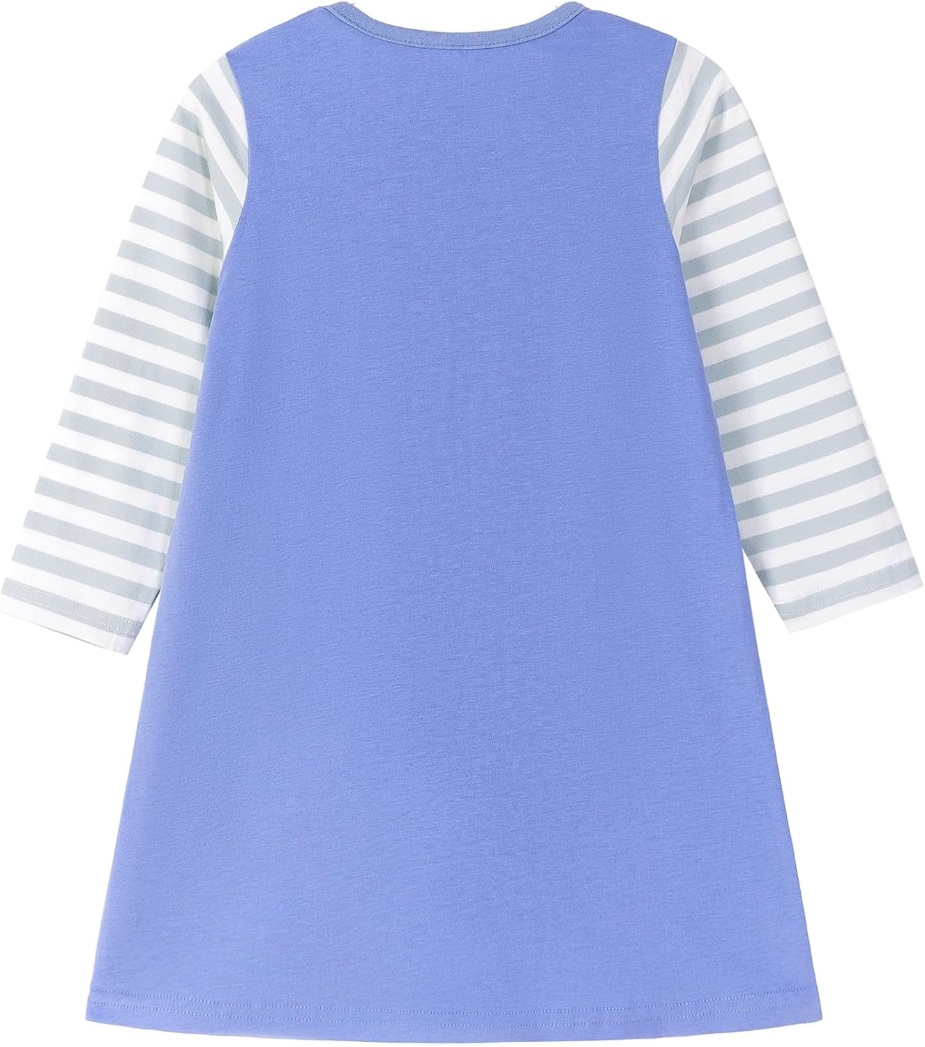 Hongshilian Girl's Cotton Christmas Dress Cute Cartoon Appliques Long Sleeved Swing A-Line Casual Tunic Playwear - Image 4