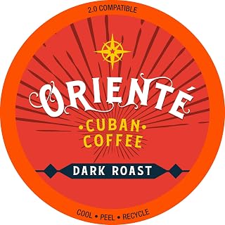 Oriente Cuban Coffee Roasters - Dark Roast Cuban Coffee - 24ct. - Recyclable Dark Roast Coffee Pods - Authentic Gourmet Cuban Coffee - Dark Roast KCup Compatible - 2X Stronger Coffee