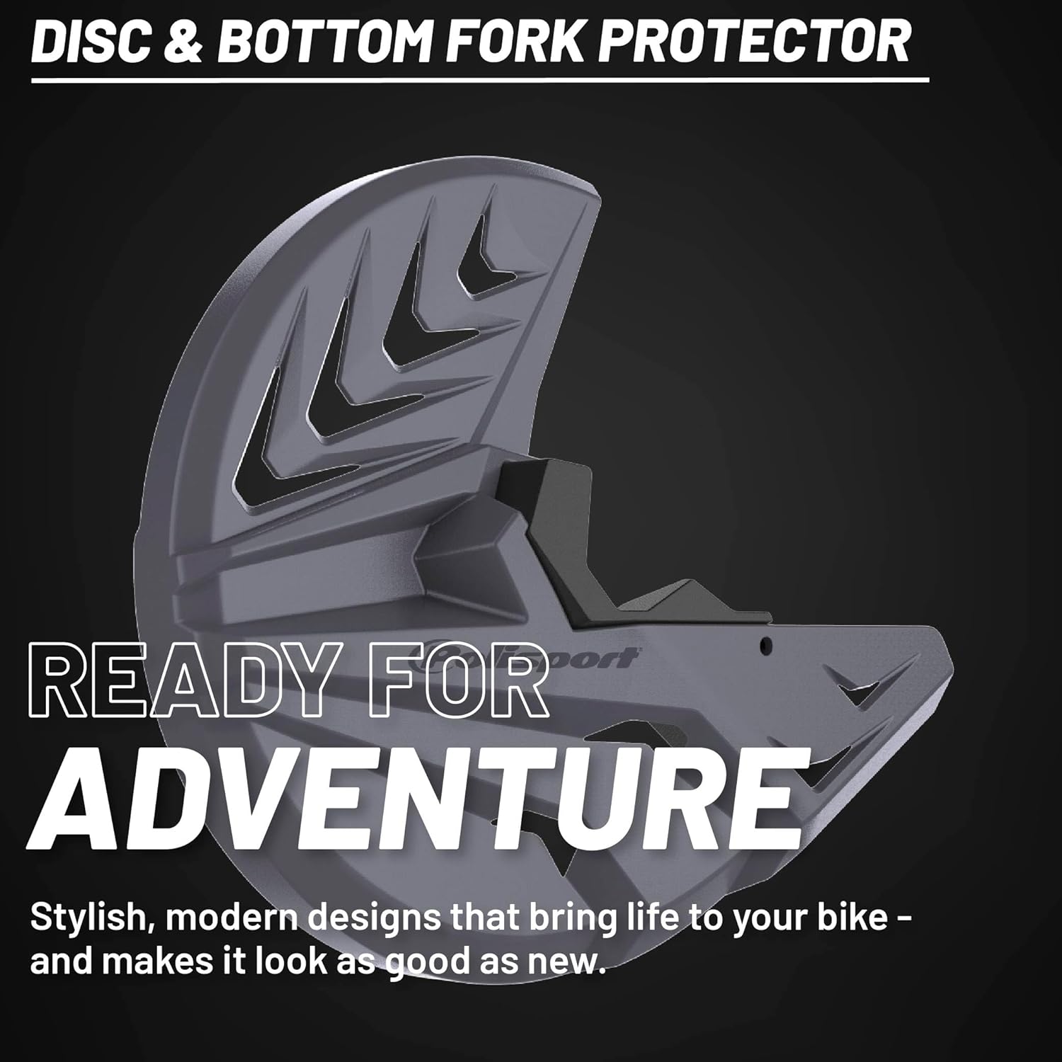 Polisport Motocross Motorcycles (MX) Disc & Bottom Fork Protector for Honda CRF450R (2010-2014) Dirt Bikes - High-Impact Guard - Nardo Grey
