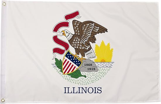 Illinois Flag 5ft x 3ft 150cm x 90cm