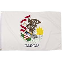 Illinois Flag 5ft x 3ft 150cm x 90cm
