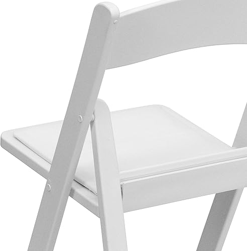 Miniatura 16 de Flash Furniture Hercules Series Folding Chair - White Resin - Set of 4 800LB Weight Capacity Comfortable Event Chair - Light Weight Folding Chair