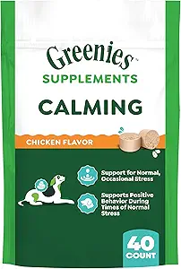 Greenies Calming Chews for Dogs - Chicken Flavor, 7.3 oz (40 Count)