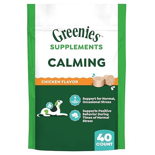 Greenies Supplements Calming Chews for Dogs Chicken Flavor, Dog Calming