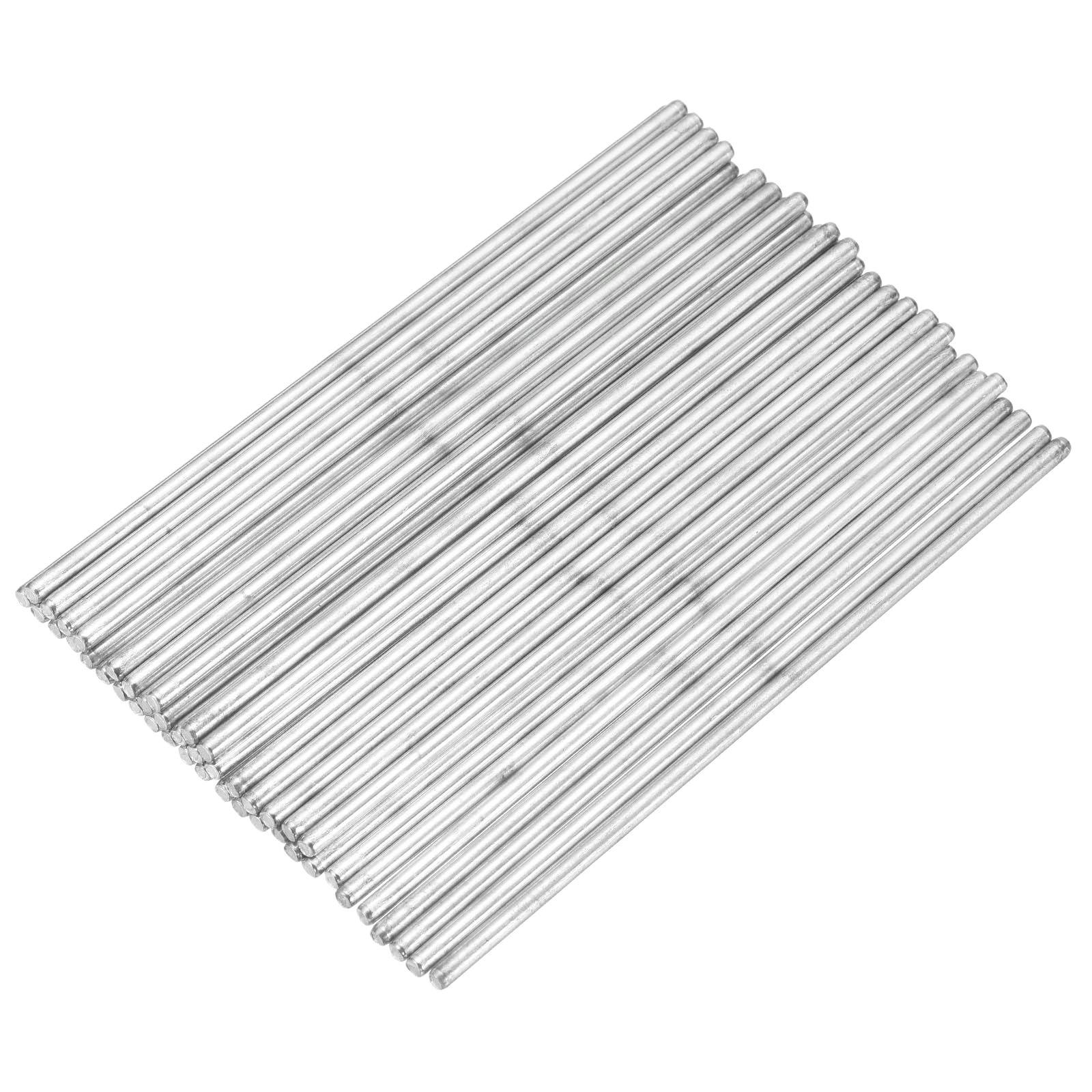 sourcing map 40pcs 2.5x100mm Toys Shaft Round Rod Axles Drive Shaft Silver — image 1