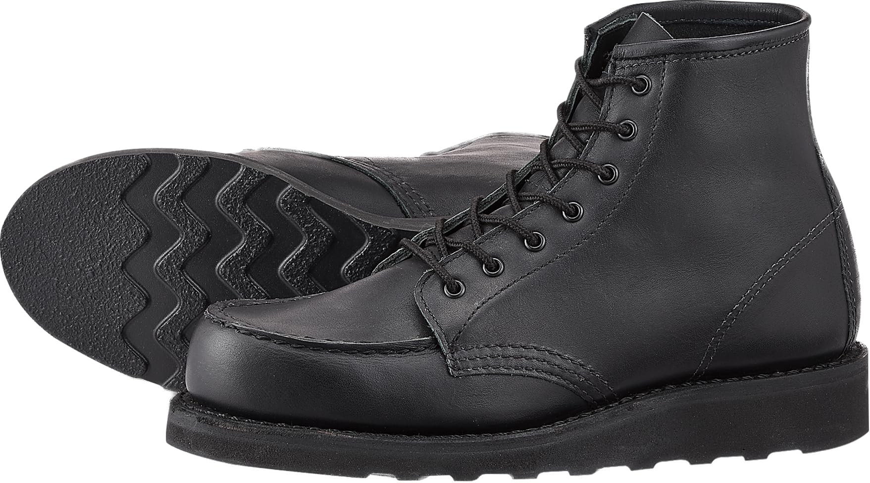 Red Wing Womens Inch Classic Moc Leather Black Boots UK