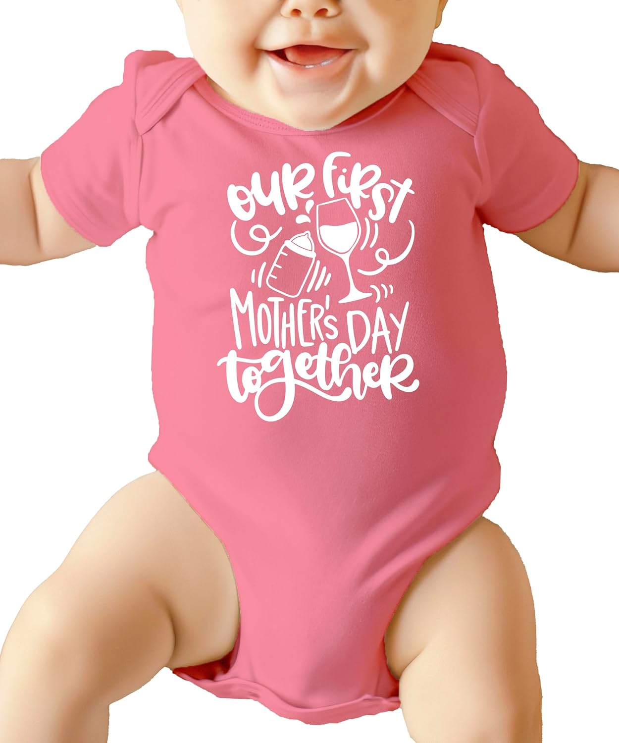 Our 1st Mother's Day Funny Matching Mommy and Me Outfits for Mama and Baby Shirts and Bodysuits