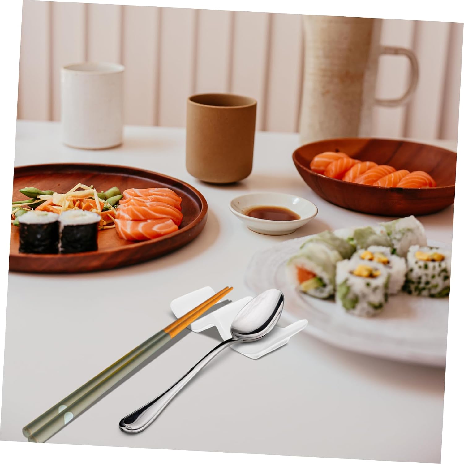 10pcs Ceramic Chopstick Rest Holder for Countertop Japanese Chopstick Stand Chinese Fork Spoon Holder Kitchen Utensil Rest Home Decor Elegant Design