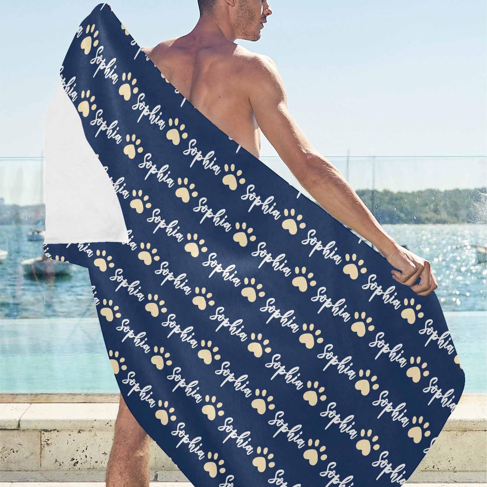 Amazon.com: Customize Beach Towel with Name Initial Personalized