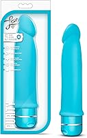 Vista 2 de Blush Novelties Purity - Consolador vibrador de silicona Puria curado platino de 7.5 pulgadas para punto G, envuelto en satén ultra suave