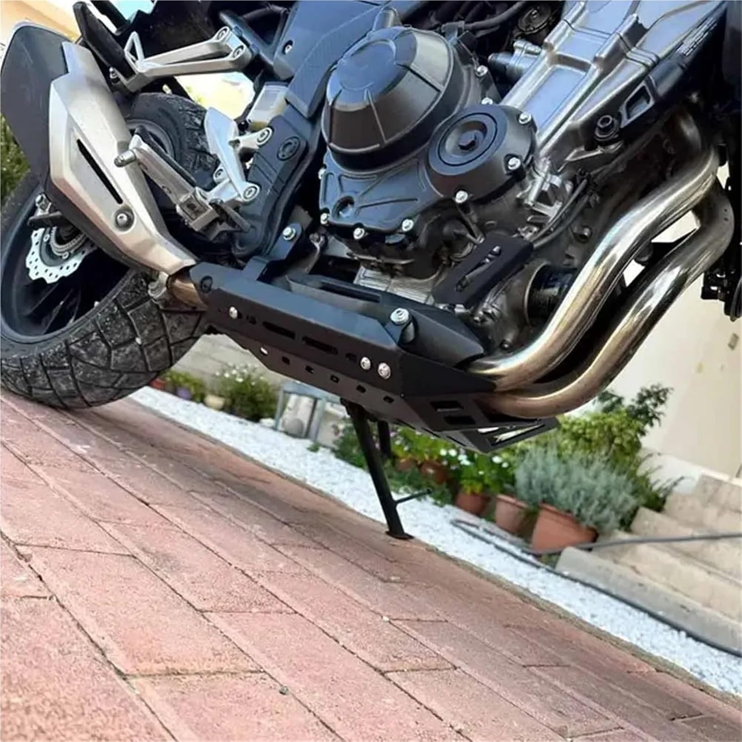 for Honda NX500 NX400 2024 2025 Motorcycle Accessories NX 500 400 Skid Plate Engine Guard Bash Protection Protector(Beige Black)