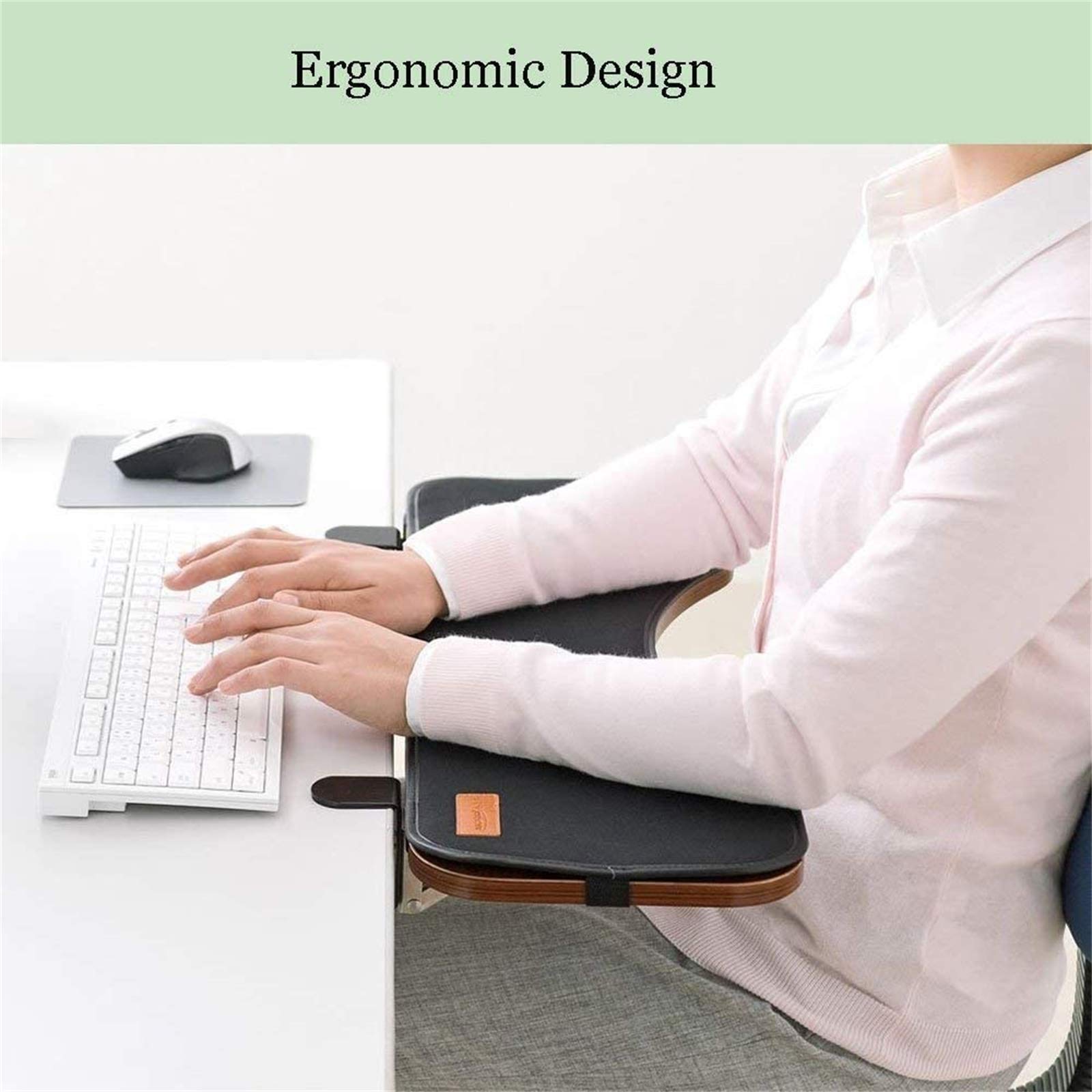 Reposamuñecas para Ordenador, Ergonómico Ajustable del Escritorio De La Computadora Apoyabrazos, Ideal para Usar En El Hogar Y La Oficina, Reposabrazos De Muñeca Ajustable