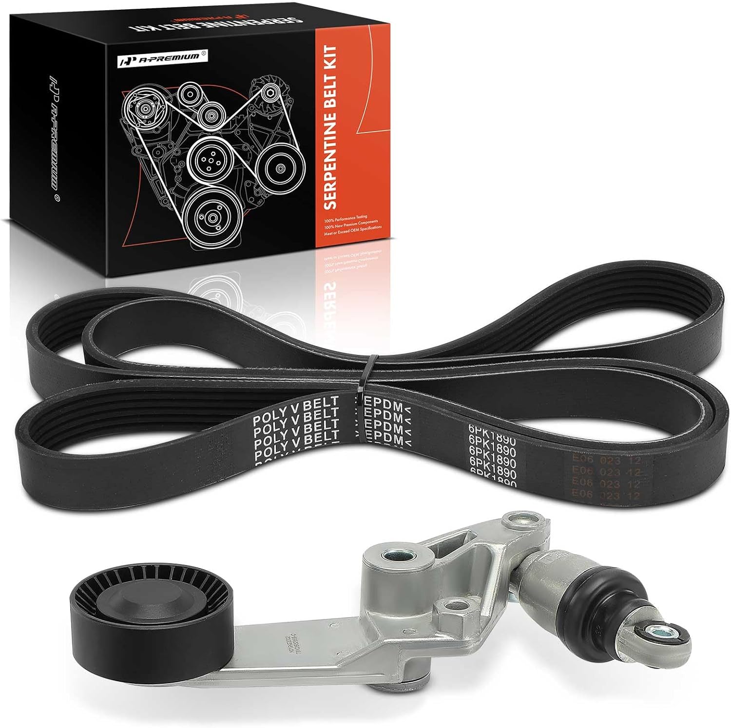 A-Premium Engine Serpentine Belt Drive Kit Compatible with Toyota Corolla 1998-2002, Celica 2000-2002 - 1.8L