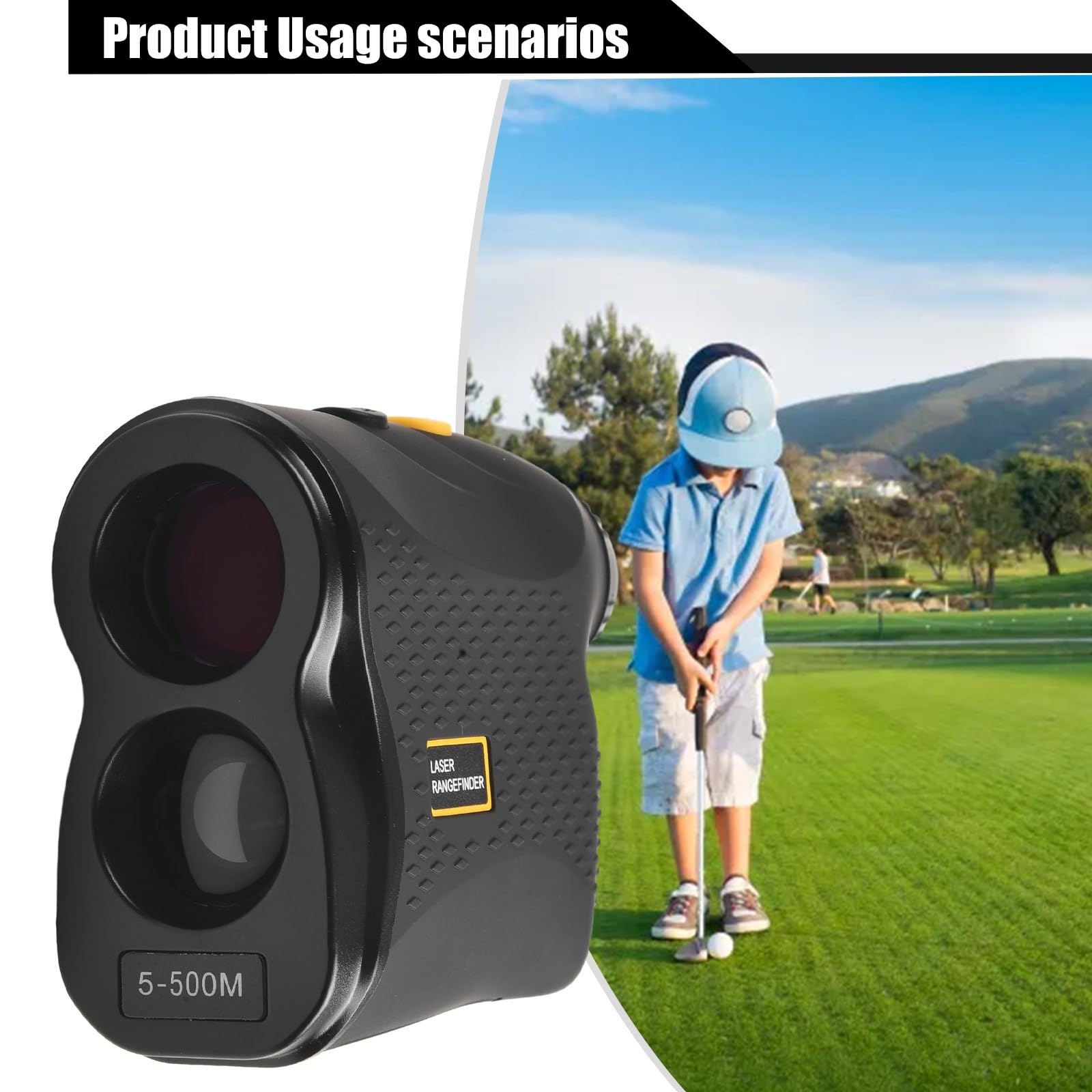 Golf Rangefinder,Range Finder Golf 500M Digital Monocular RangeFinder 6X Magnification Olf Range Finder for Golf Training and Hunting/476