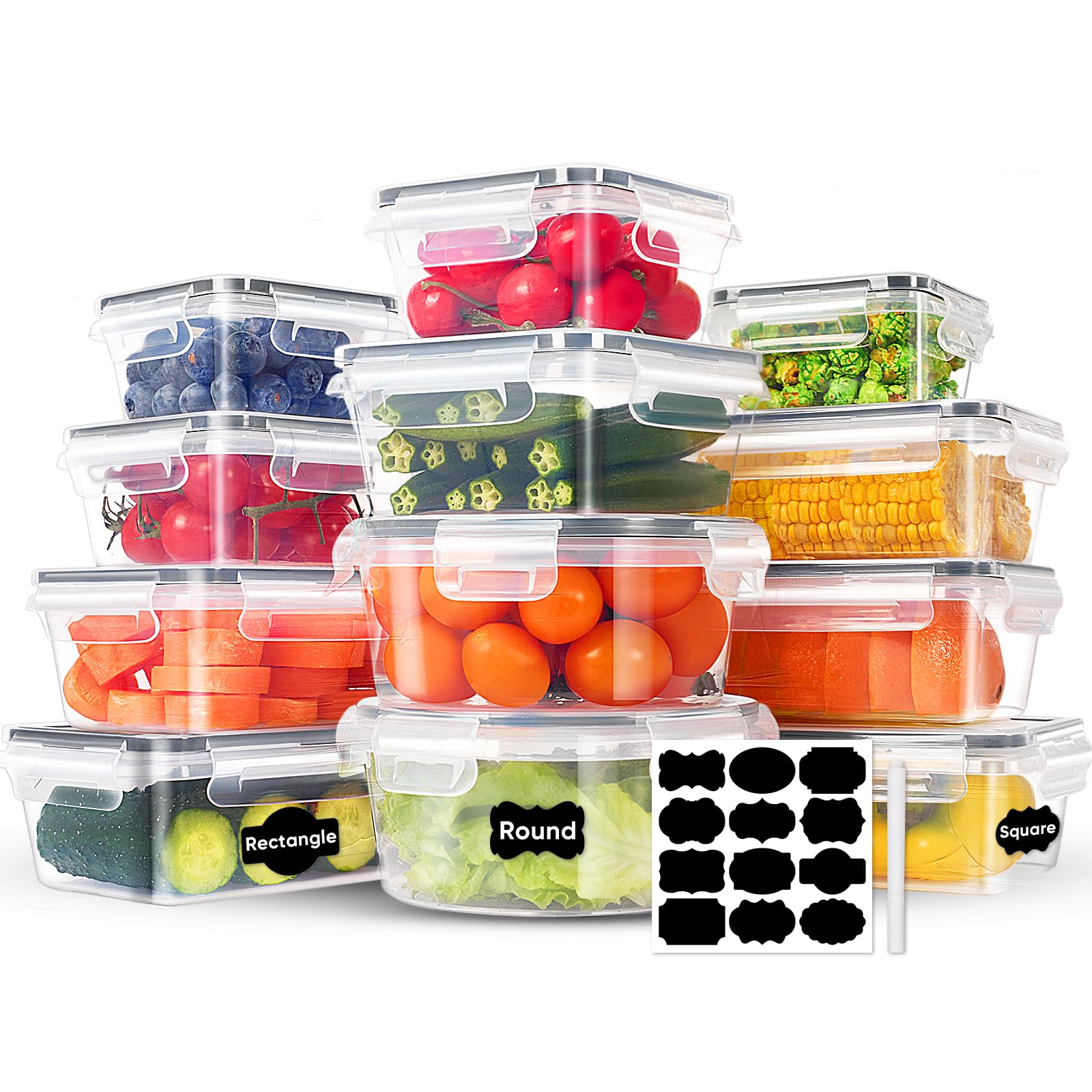Photo 1 of AGNDTXR 24-Piece Food Storage Containers
