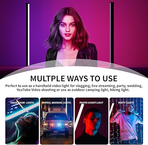 Miniatura 7 de Came-TV LED RGBWW - Luz de video con control remoto, aplicación incorporada, WiFi brillo ajustable para fotografía, 36 efectos de iluminación FX,