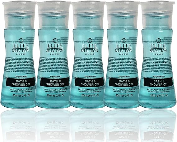 Refreshing Bath & Shower Gel Elite 20 Mil Bottle Hotels & B&B Guesthouse Pack of 300