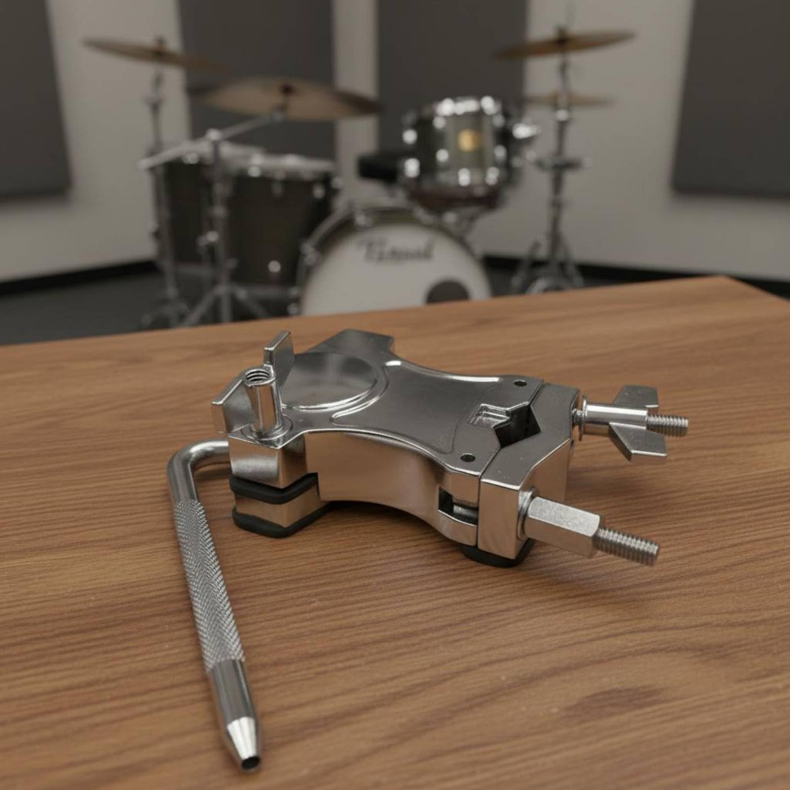 Pince pour Montage Tom en Alliage Zinc avec Poignée à Rotation Complète et Finition Électrolytique pour Résister à L Usure Adaptée aux Concerts à Haute Énergie et Studios Production Sonore