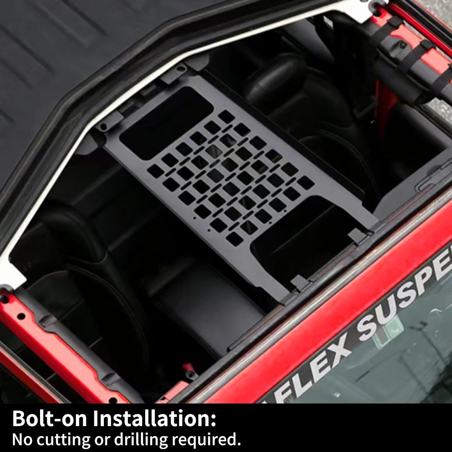 CLAMBER Overhead Molle Panel Roof Rack for Jeep Wrangler JL JLU & Gladiator JT 2018-2026 Accessories/ No Drilling (Not Applicable with Electric Soft-top Models)