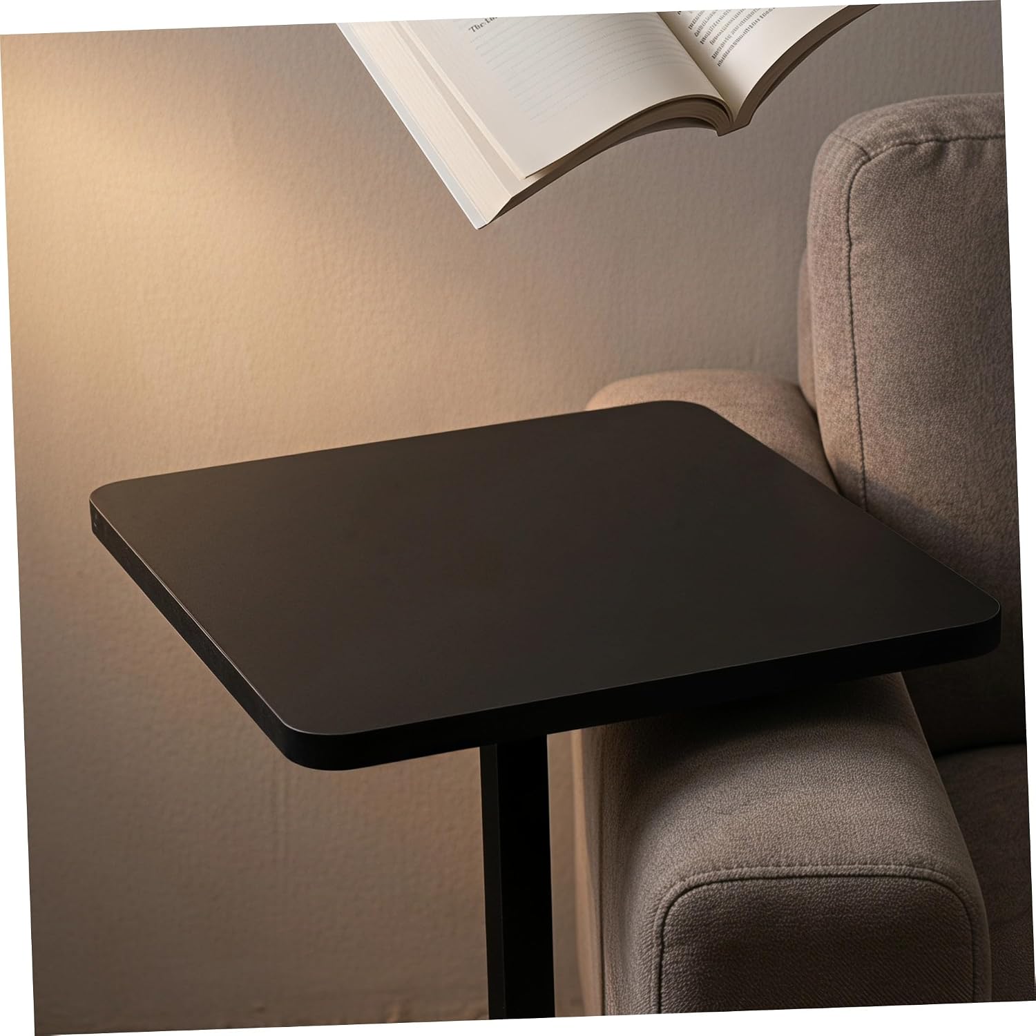 Mikikit Black Square Coffee Table Top Replacement for Patio Bases
