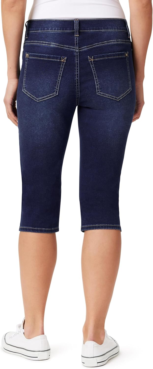 WallFlower Womens Irresistible 17" Skinny Capri High-Rise Insta Soft Juniors Jeans - Image 2