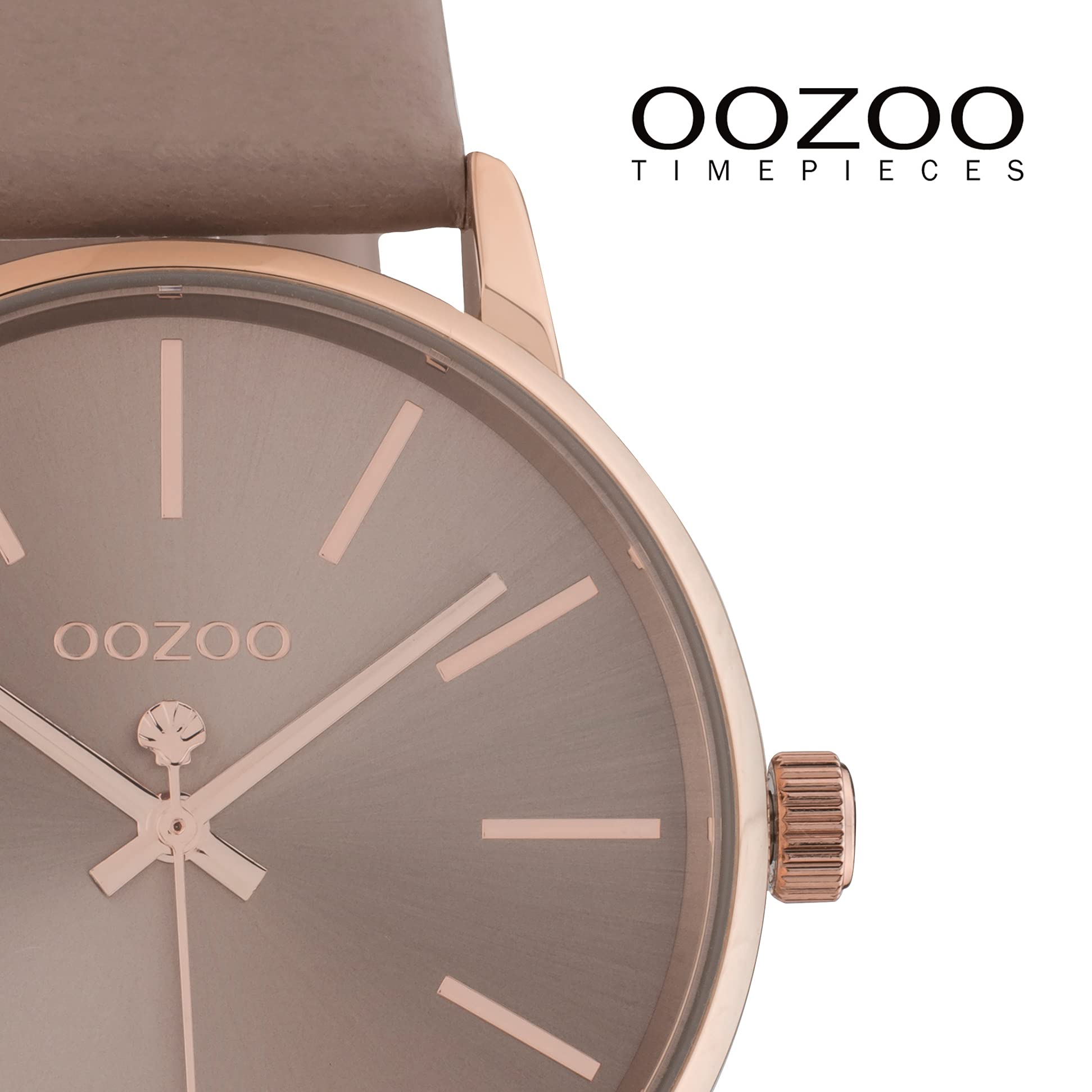Oozoo Timepieces Damen Uhr - Armbanduhr Damen mit 18mm Lederarmband | Hochwertige Uhr für Frauen - Edle Analog Damenuhr in rund