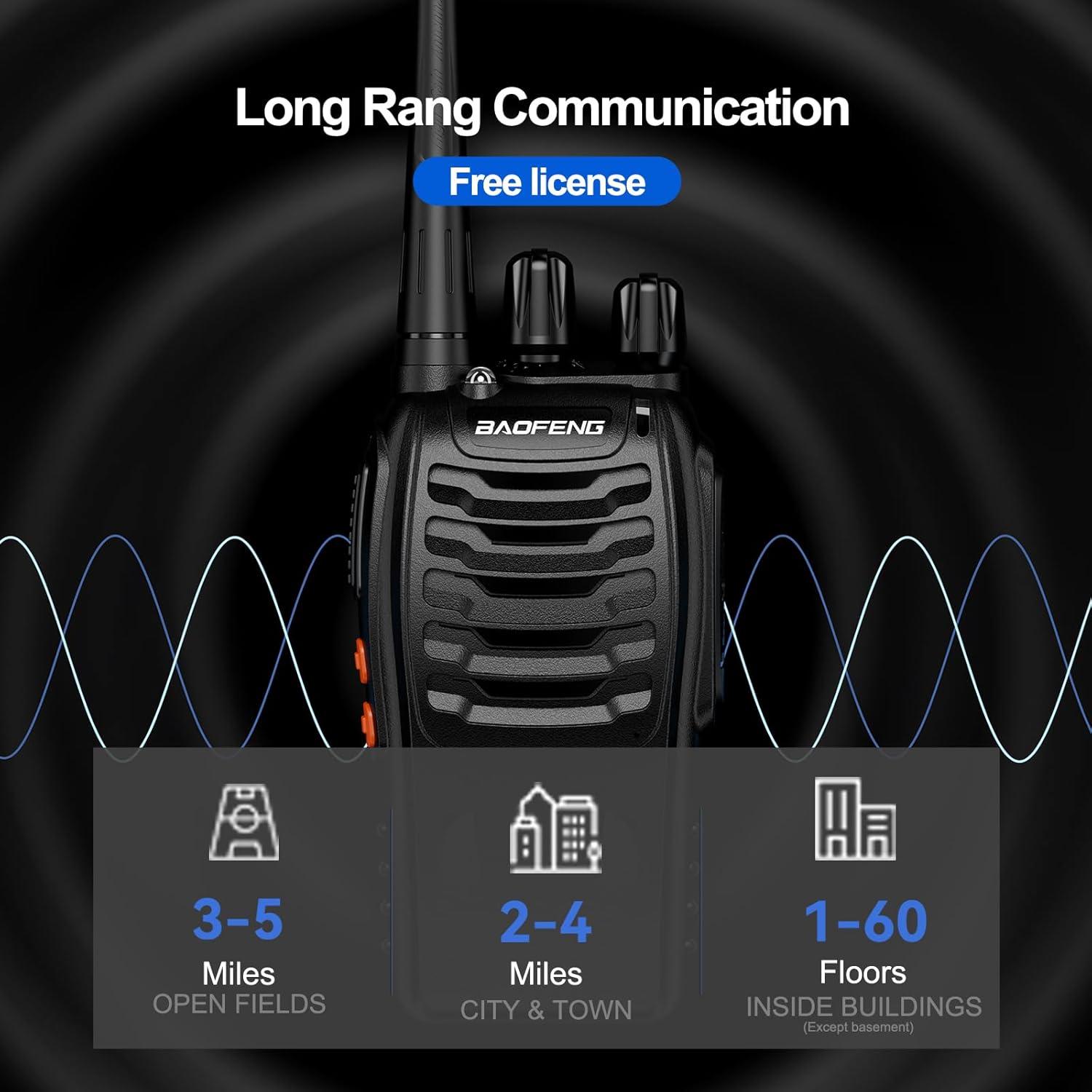 BAOFENG BF-888S 6Pack Long Range Walkie Talkies for Business and Adults Rechargeable Two Way Radios with 6-Way Charger, Programming Cable & Headphones, FCC Certified 16 Channel UHF Radios