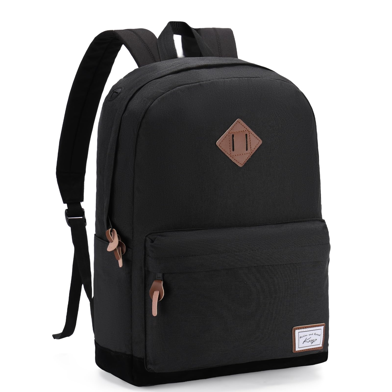 Kasqo School Backpack, Classic Lightweight 14-15.6 Inch Laptop Bookbag for Men Women Teens Girls Boys College