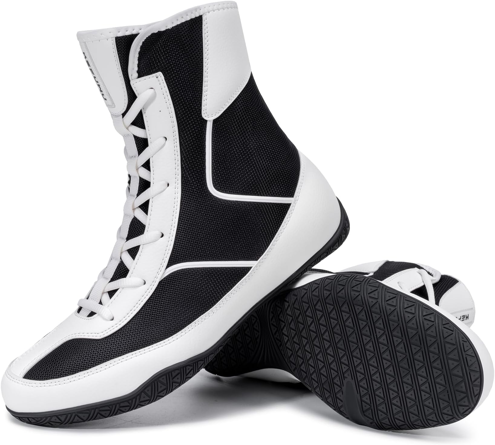 KEFUWU Wrestling Boxing Boots Wide for Men High Top Breathable Lightweight Non-Slip for Competition & Training