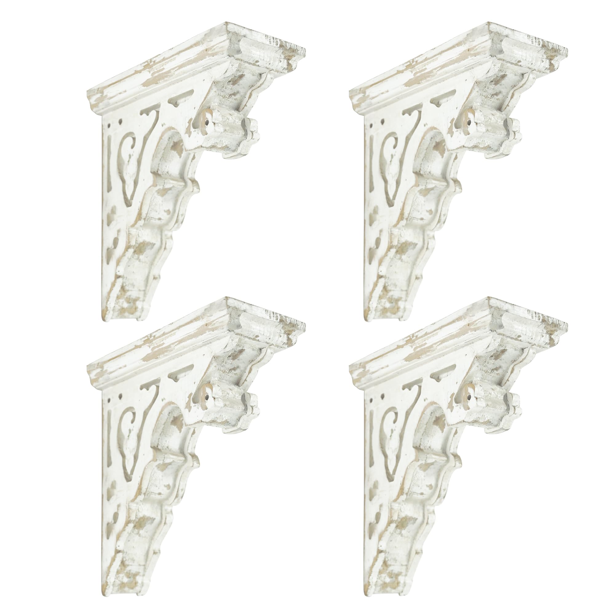 BIG FORTUNE Set of 4 Decorative Crows for Wooden Shelves