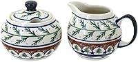 Vista 8 de Set de crema y azúcar de ballina de cerámica polaca Blue Rose