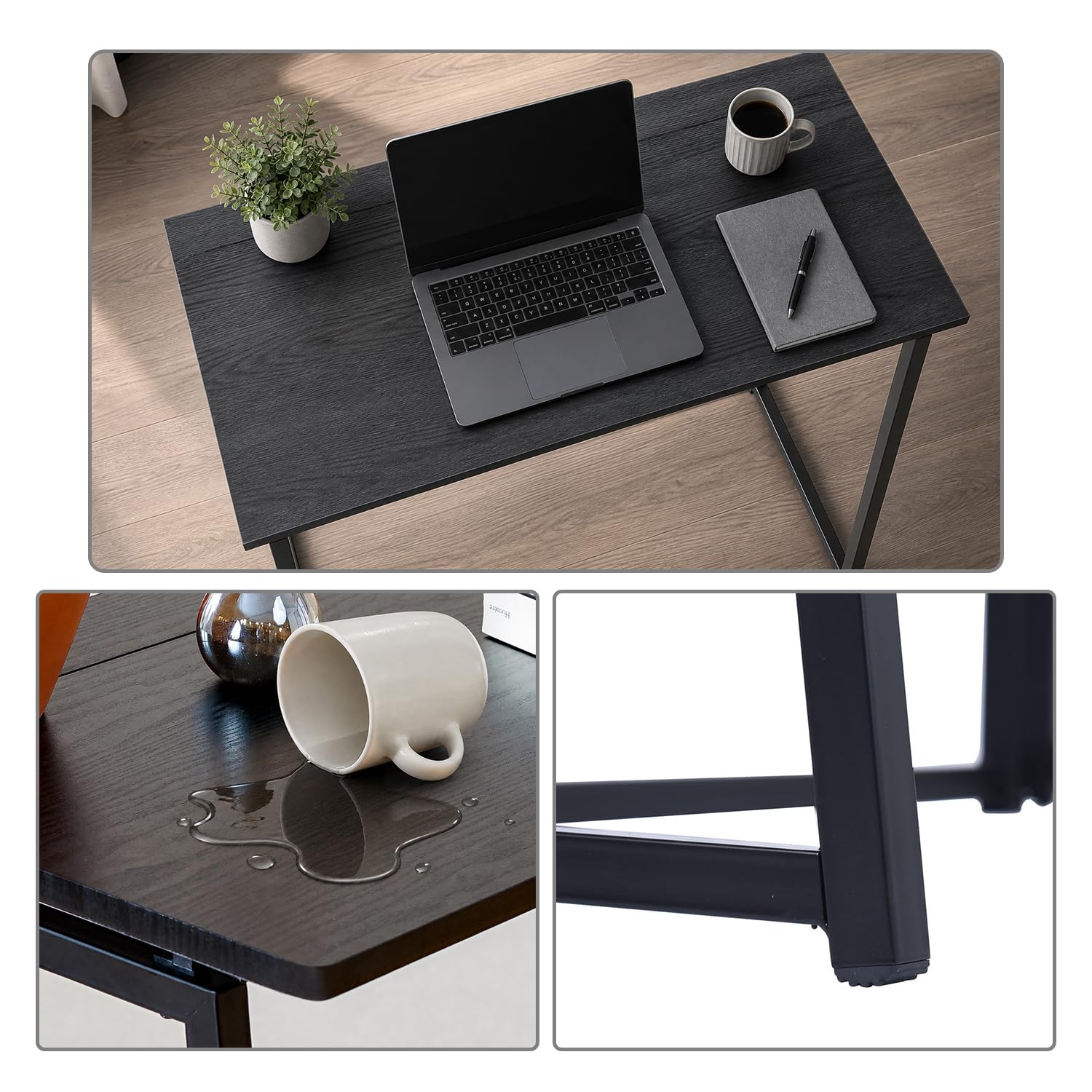 Meubles Cosy Bureau Informatique Pliant pour Petits Espaces, 80 x 40 cm