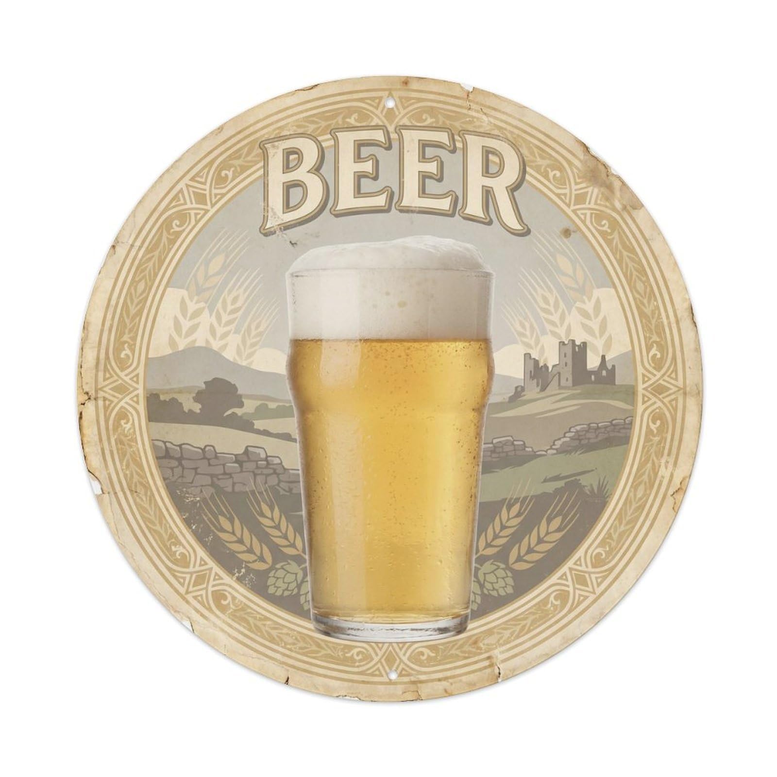 Irish Travel Beer Culture Pub Brewery Roadside Diner Metal Tin Sign