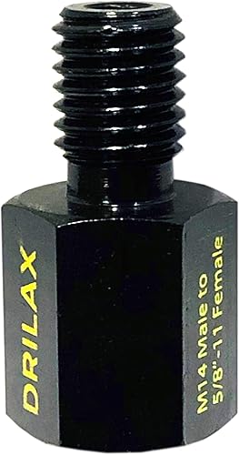 Accesorio de amoladora angular, adaptador M14 de 58 de pulgada, 11 hembra a macho M14 de 12,000 rpm, adaptador de taladro de rueda de alambre