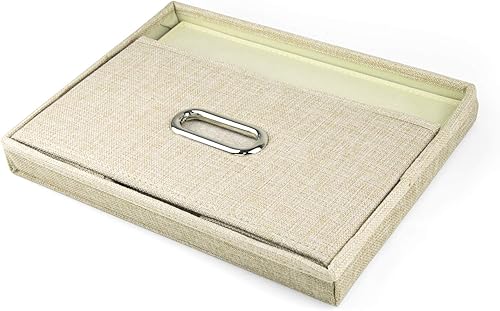 Miniatura 7 de Caja de almacenamiento de tela de arpillera con tapas, organizador de armario de ropa para el hogar, oficina, almacén, guardería, dormitorio, sala