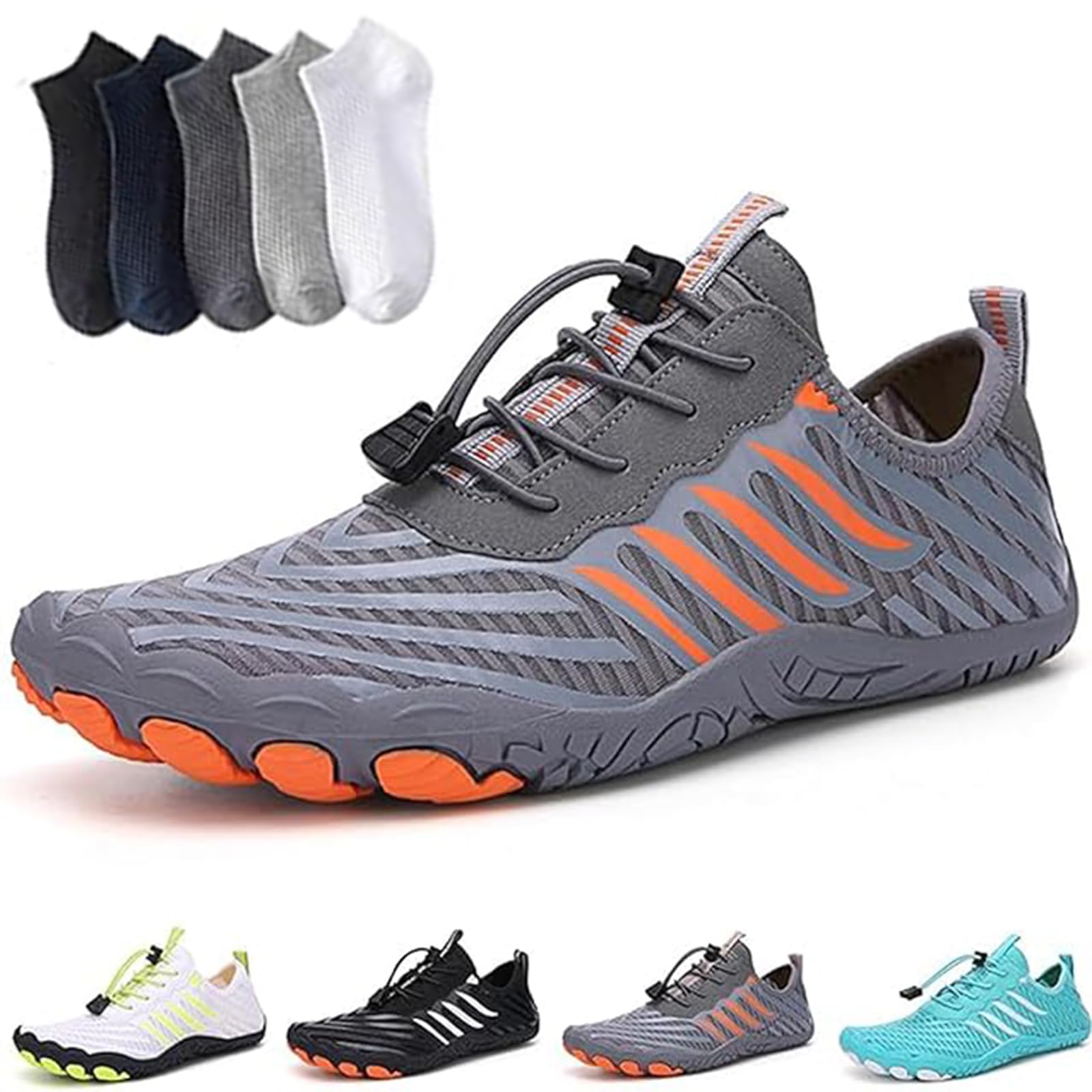 Hiking Womens Men, Pro Barefoot Shoes with Wide Toe Box, Healthy and Non-Slip Breathable Barefoot Shoes — view 9