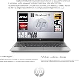 HP 255 G9, PC Notebook notebook, silver, Amd 3050U A6, Ram 8 GB DDR4, SSD M2 256 Gb, Wyświetlacz 15.6″ FHD, Windows 11 Pro, Libre Office, MOUSE WIFI HARM