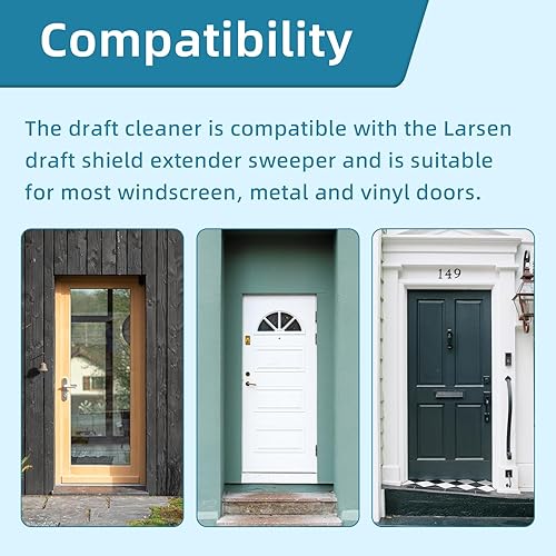 Miniatura 5 de Reemplazo de barrido de puerta Storm para Larson & Pella Storm Barrido expansor de puerta, para montaje de barrido de puerta de vinilo y metal, 2