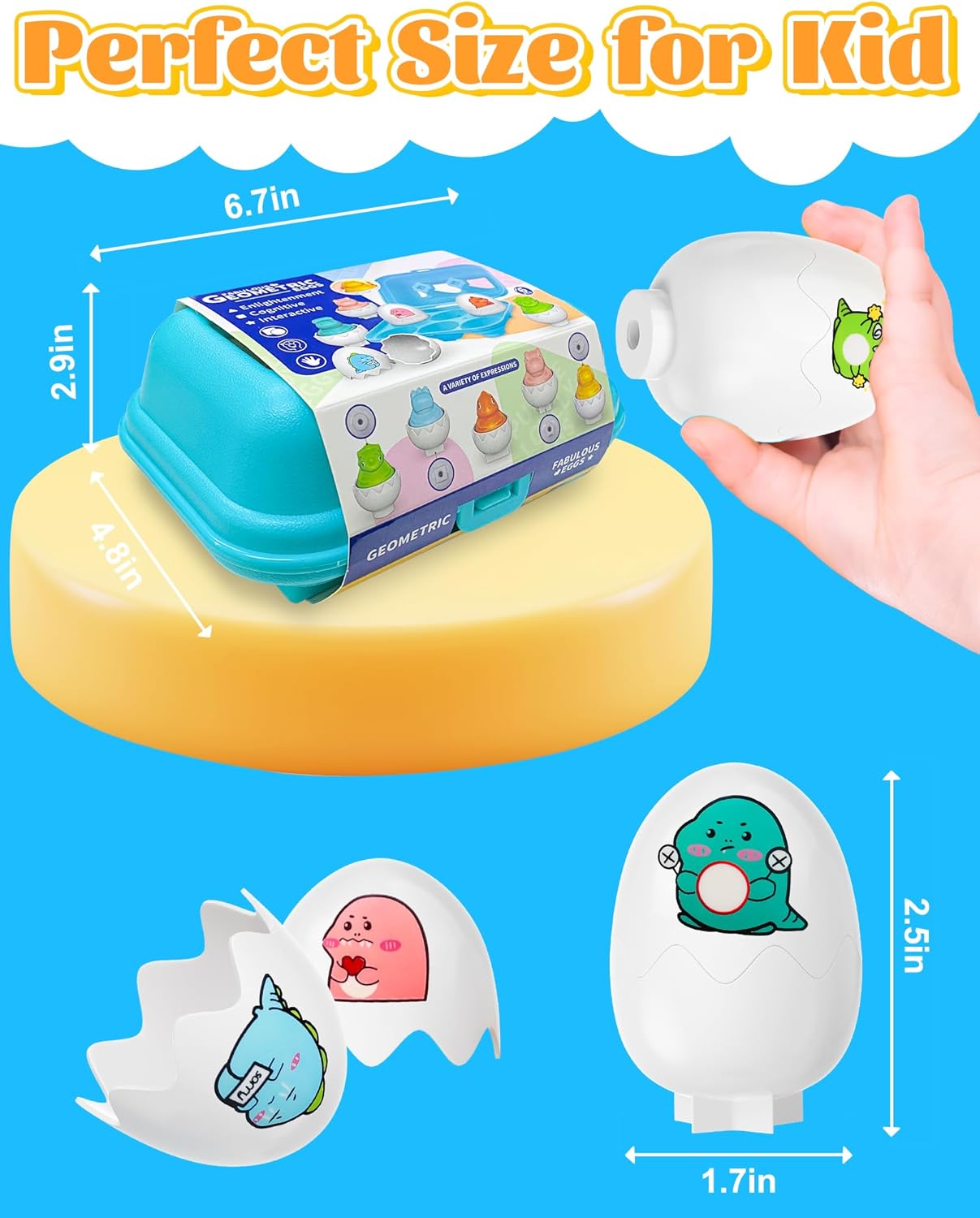 Zartores Easter Basket Stuffers for Toddlers 1-3, Easter Egg Toys for Toddlers 1-3, Matching Sensory Eggs Toys, Easter Birthday Gifts Prefilled Eggs with Toys for 3 Year Old Girls Boys
