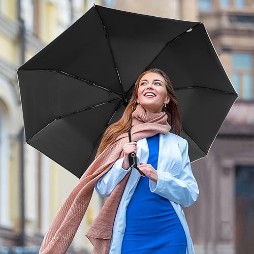 Miniatura 7 de G4Free Paraguas de viaje grande con protección UV UPF 50+ de 46 pulgadas, cierre de apertura automático, resistente al viento, bloqueo solar