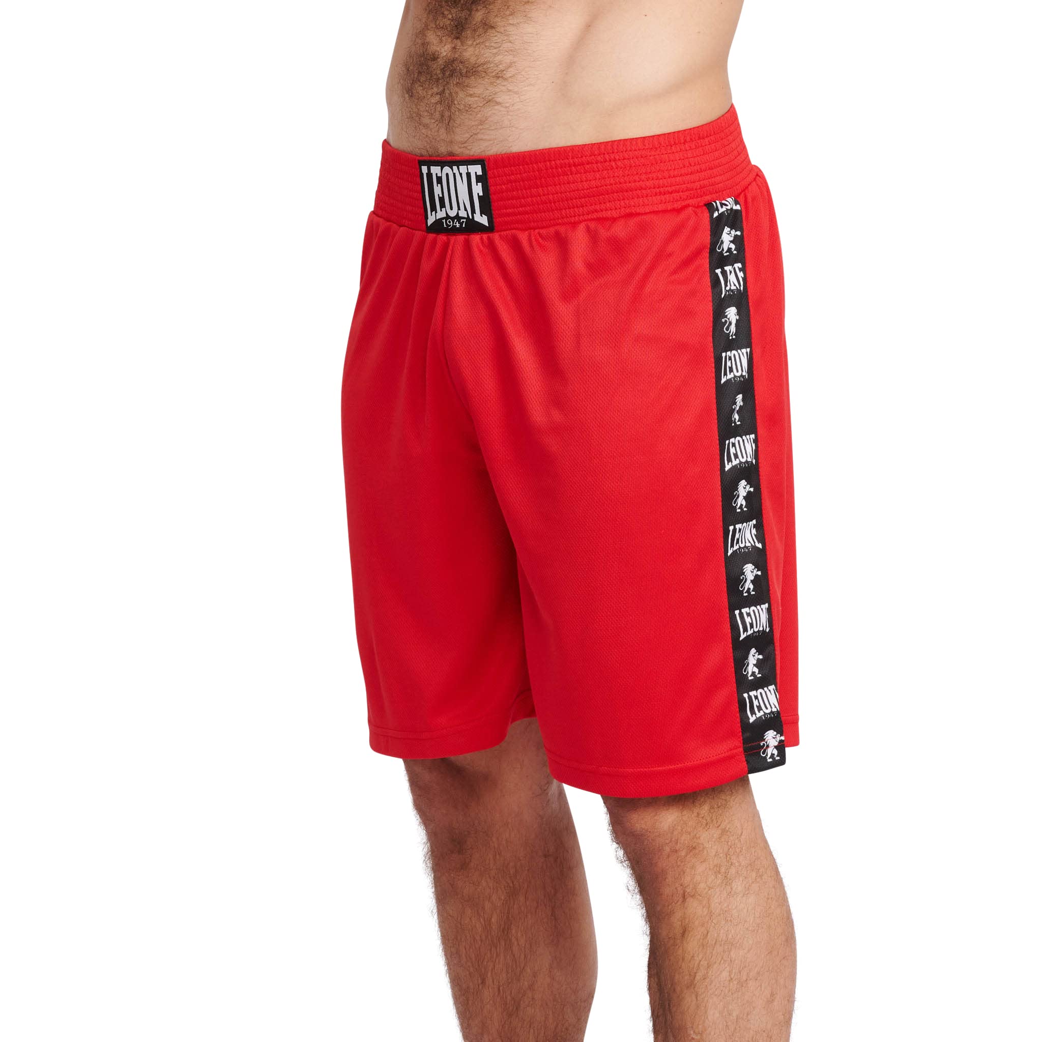 LEONE 1947 Boxeur Ambassador Pantaloncini da Boxe, Rosso, XL