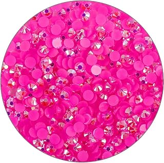 3000 Pieces SS12 3mm Flatback Rhinestones Clear Glasses Round Gems AB Crystals for Nail Art DIY Crafts Clothes Glitter Stones (Light Rose Red)