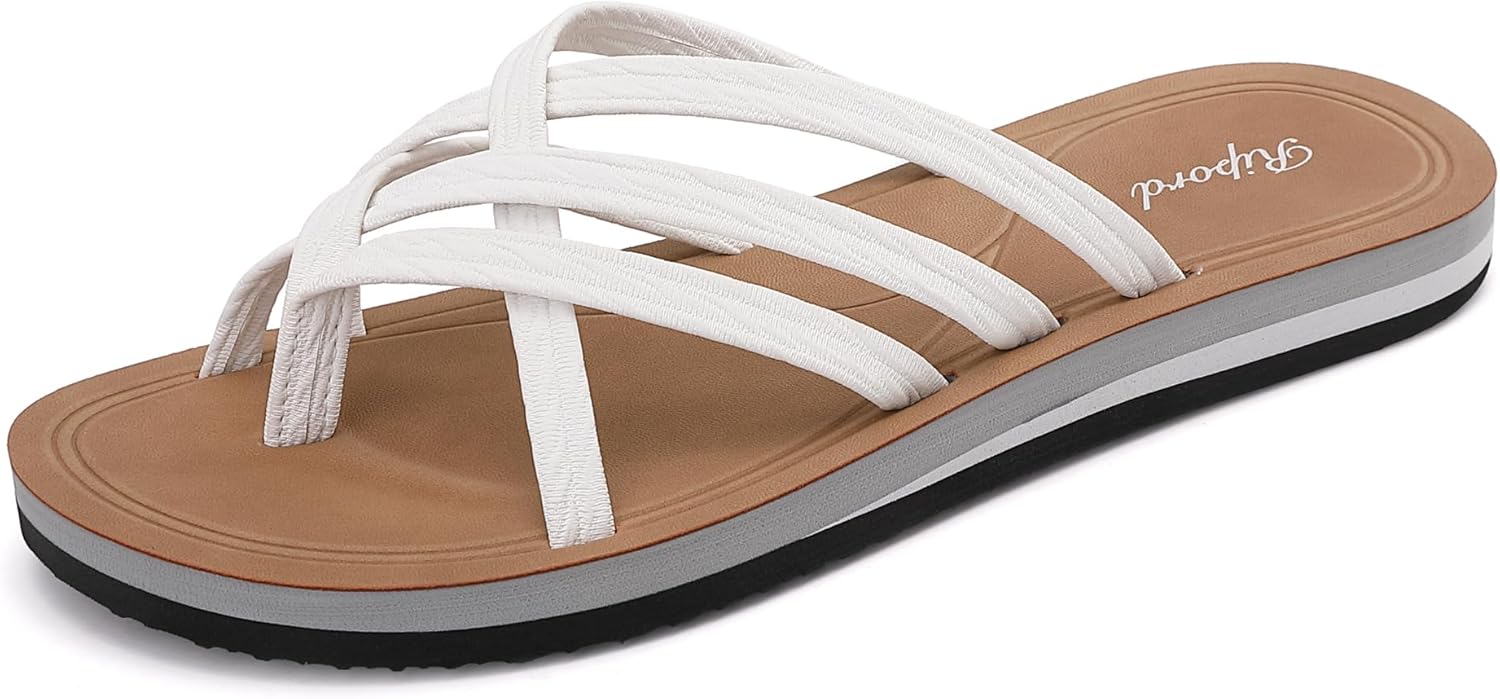 Ripord Womens Flip Flops Thong Sandals Fashion Summer Slides Casual Flat Sandals